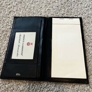 Prince Gardner Bifold Wallet Card Holder Black Full Grain Cowhide Paper Vintage
